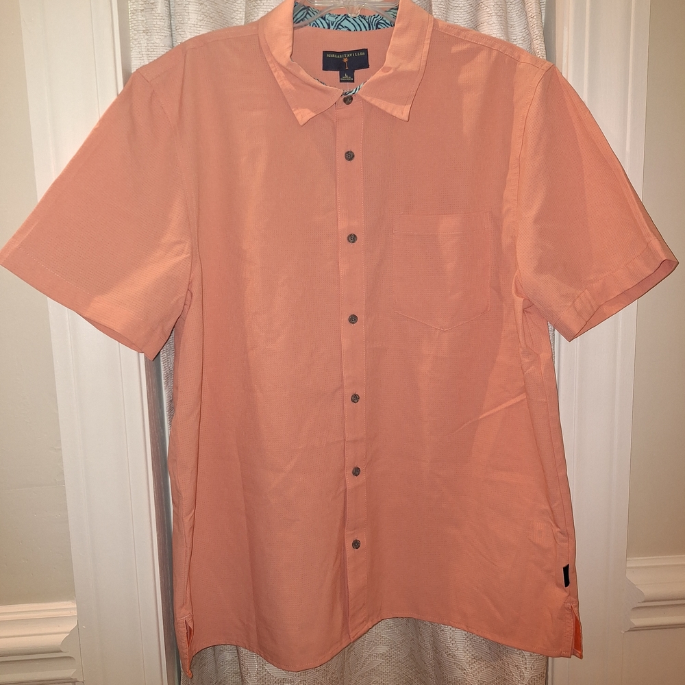 Men's Peach Short Sleeve Shirt